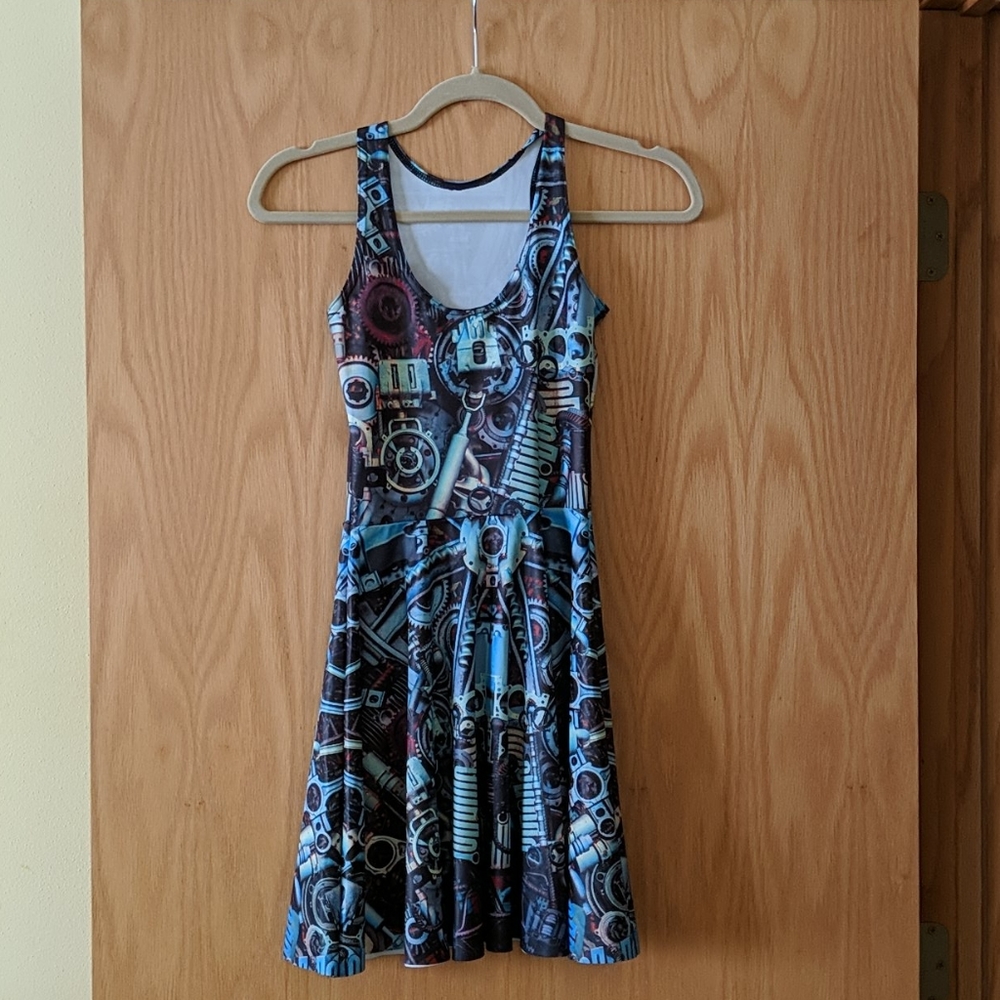BlackMilk Steampunk Skater Dress XS